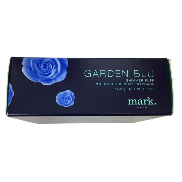 mark. Lot 2 Garden Blu Fragrance Scented Shimmer Puff Avon RARE - Picture 3 of 7